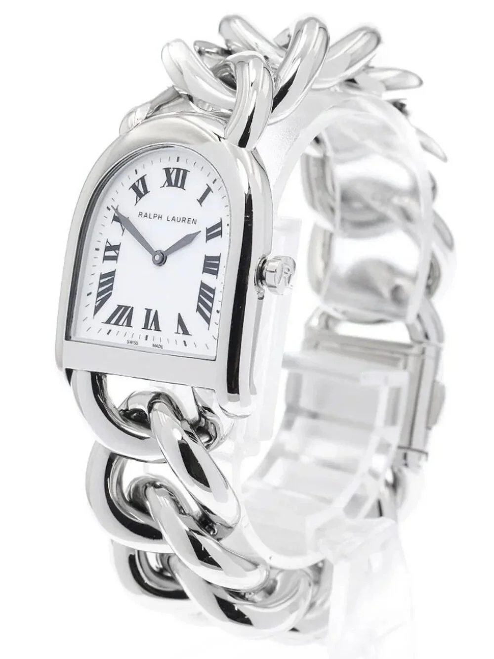 RALPH LAUREN Stirrup Petit Link RLR0040001 white Dial Quartz Ladies Watch_964966